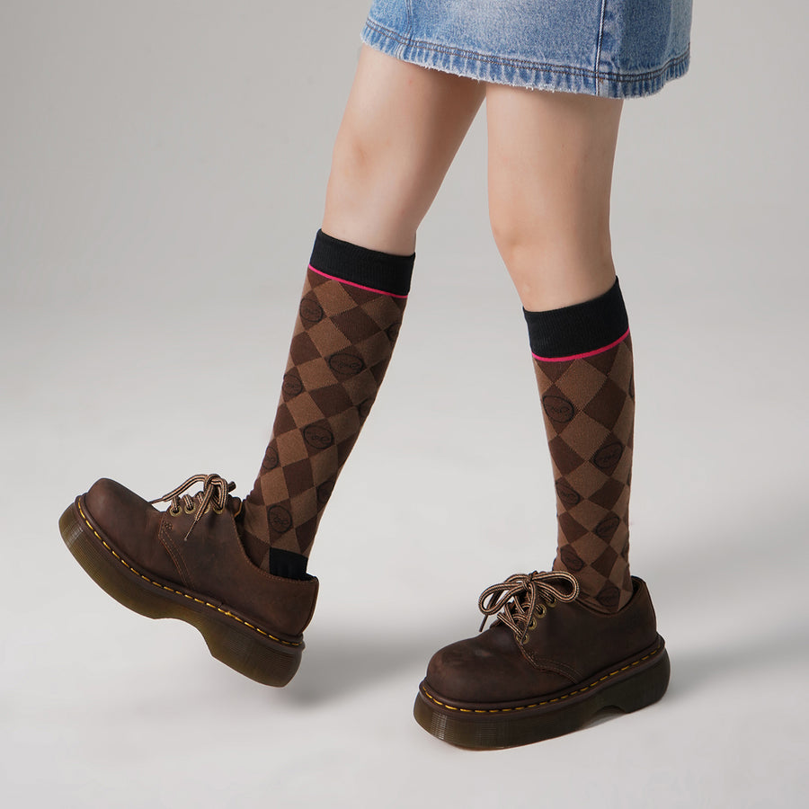 CHUU Argyle Color High Socks