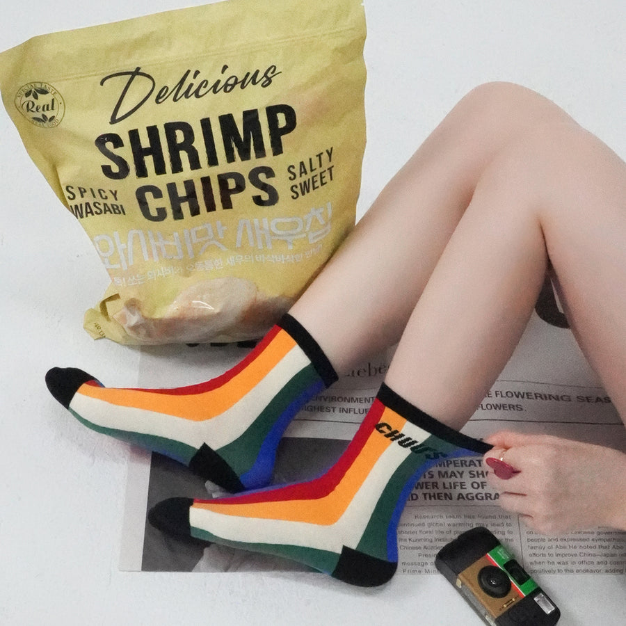 CHUU Rainbow Lined Socks