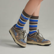 Striped Embroidery Socks