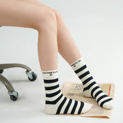 Logo Striped High Socks