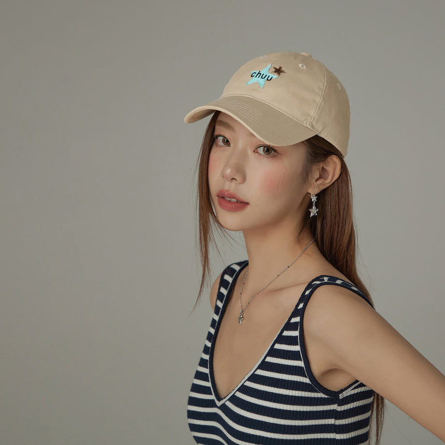 CHUU Star Embroidered Ball Cap