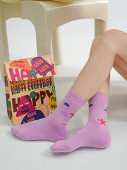 Flower Power Jacquard High Socks