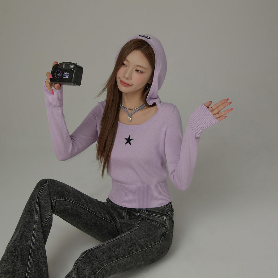 CHUU You Are A Star Hooded Sweater