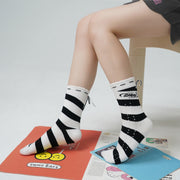 Ribbon Stripe High Socks