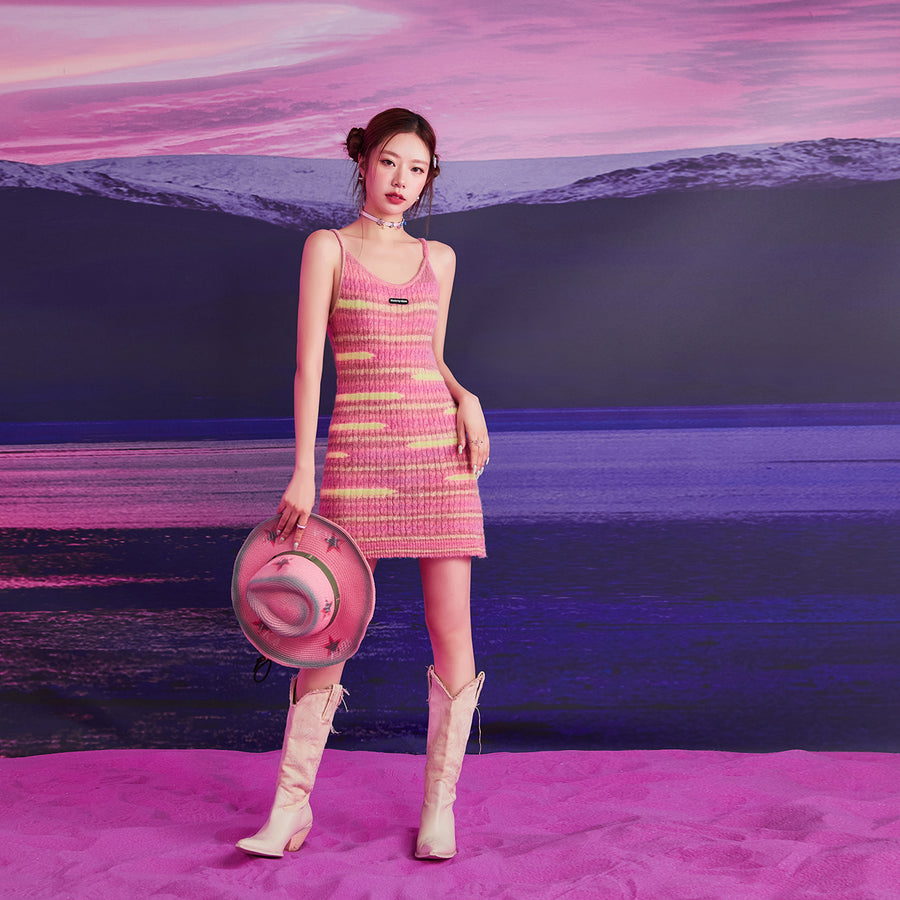 CHUU Multi Color Sleeveless Knit Dress