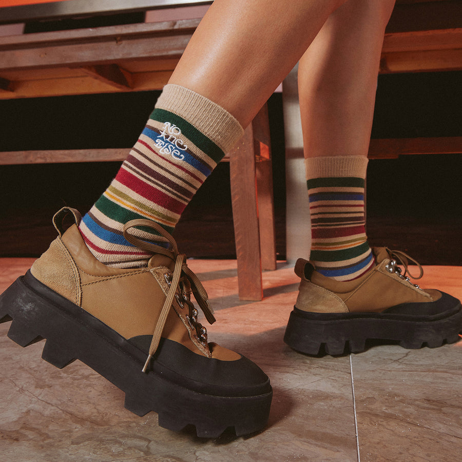 CHUU Rainbow Striped Socks