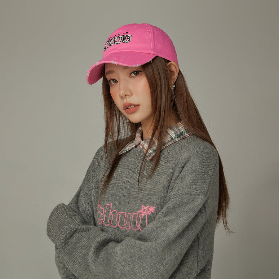 CHUU Embroidered Lettering Baseball Cap