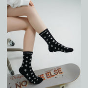 Light Color Star Jacquard Socks