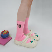 Bold Chuu Baby Embroidered Ribbed Socks