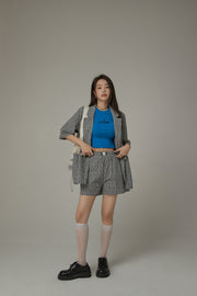 Cherry Check Shorts