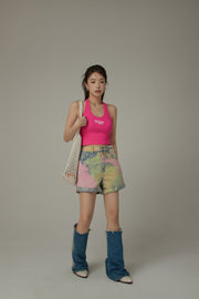 Halter Sleeveless Chuu Logo Crop Top