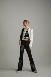 Easy Ride Printed Bootcut Pants