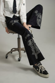 Easy Ride Printed Bootcut Pants