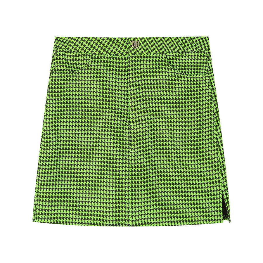 CHUU Hit Reset Houndstooth Skirt