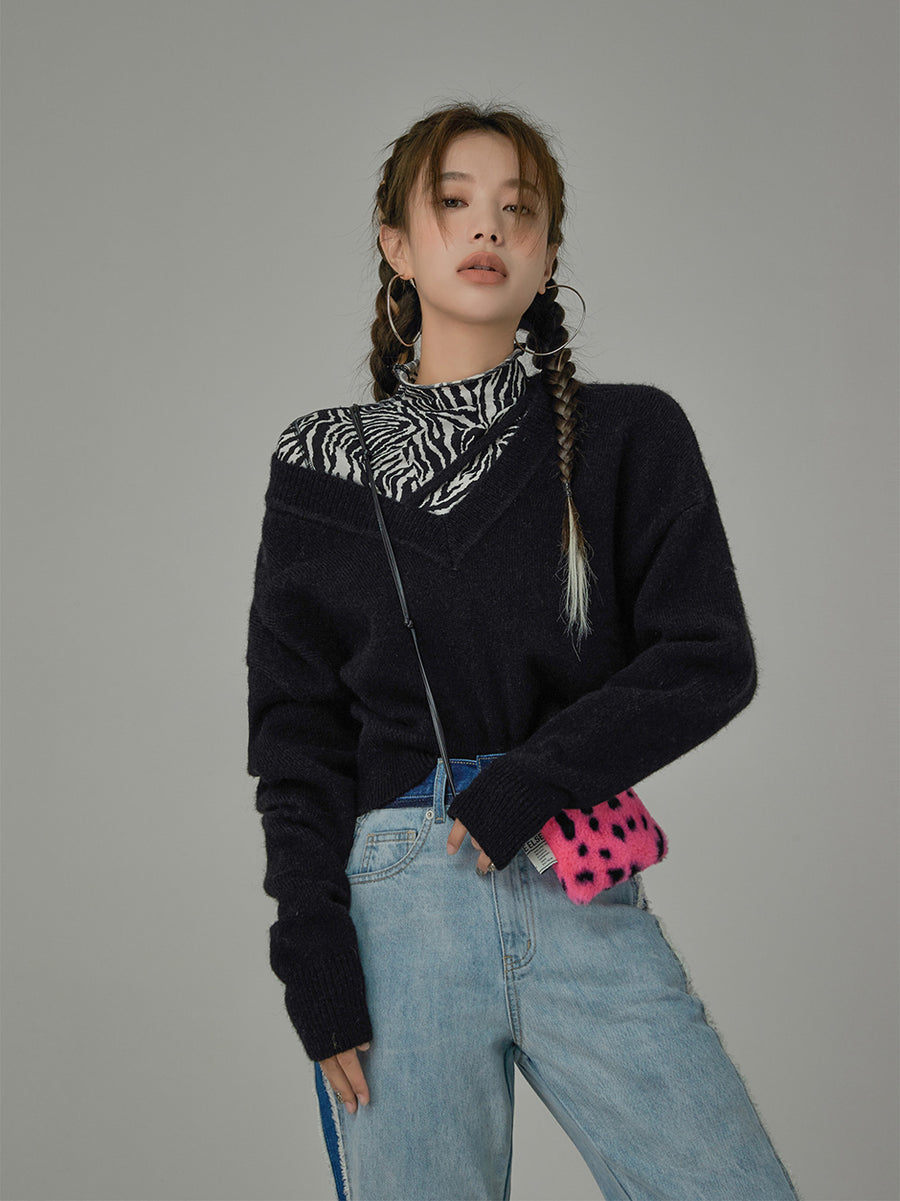 CHUU Recognize The Symbols Knit Sweater