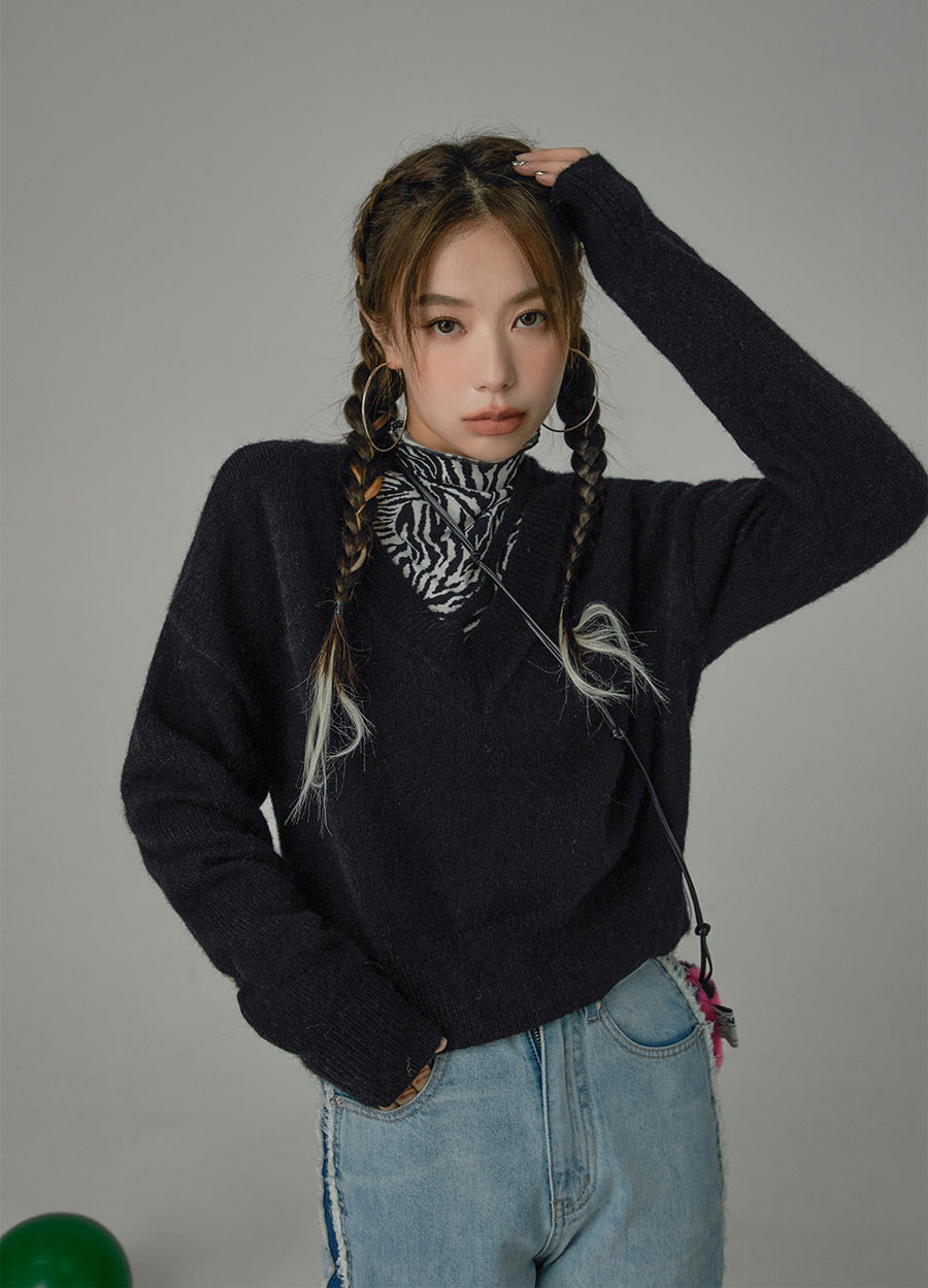 CHUU Recognize The Symbols Knit Sweater