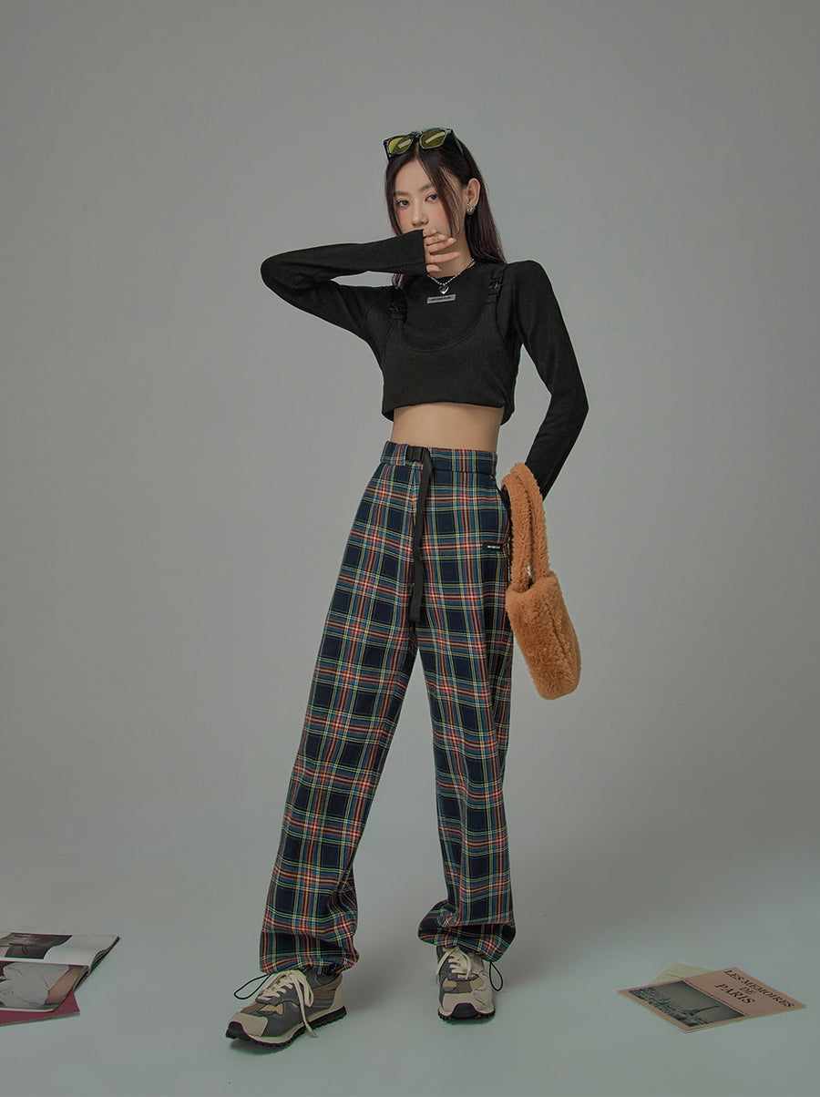 CHUU From Now On Check Pants