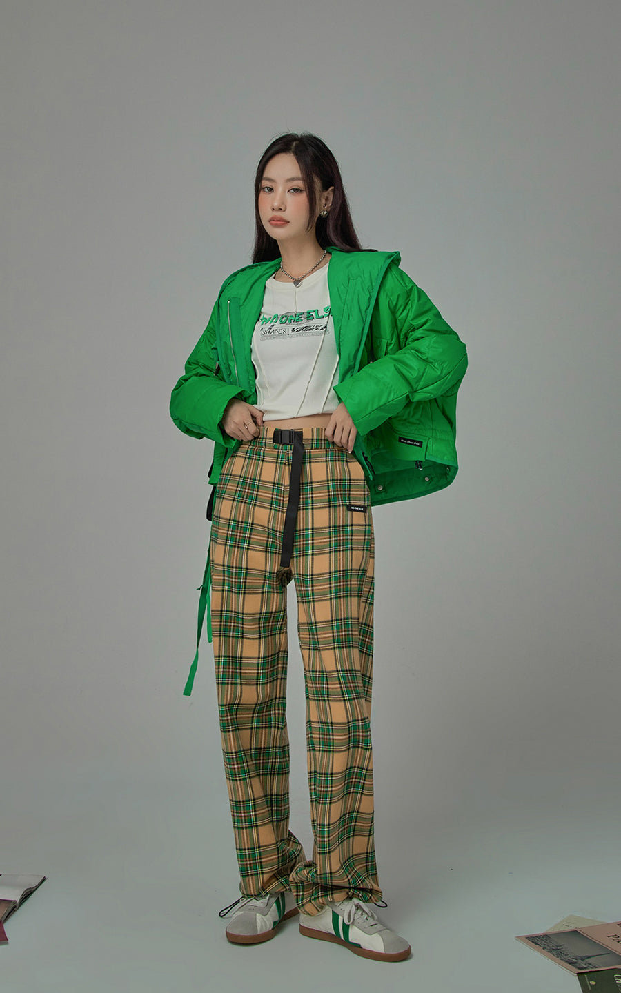 CHUU From Now On Check Pants