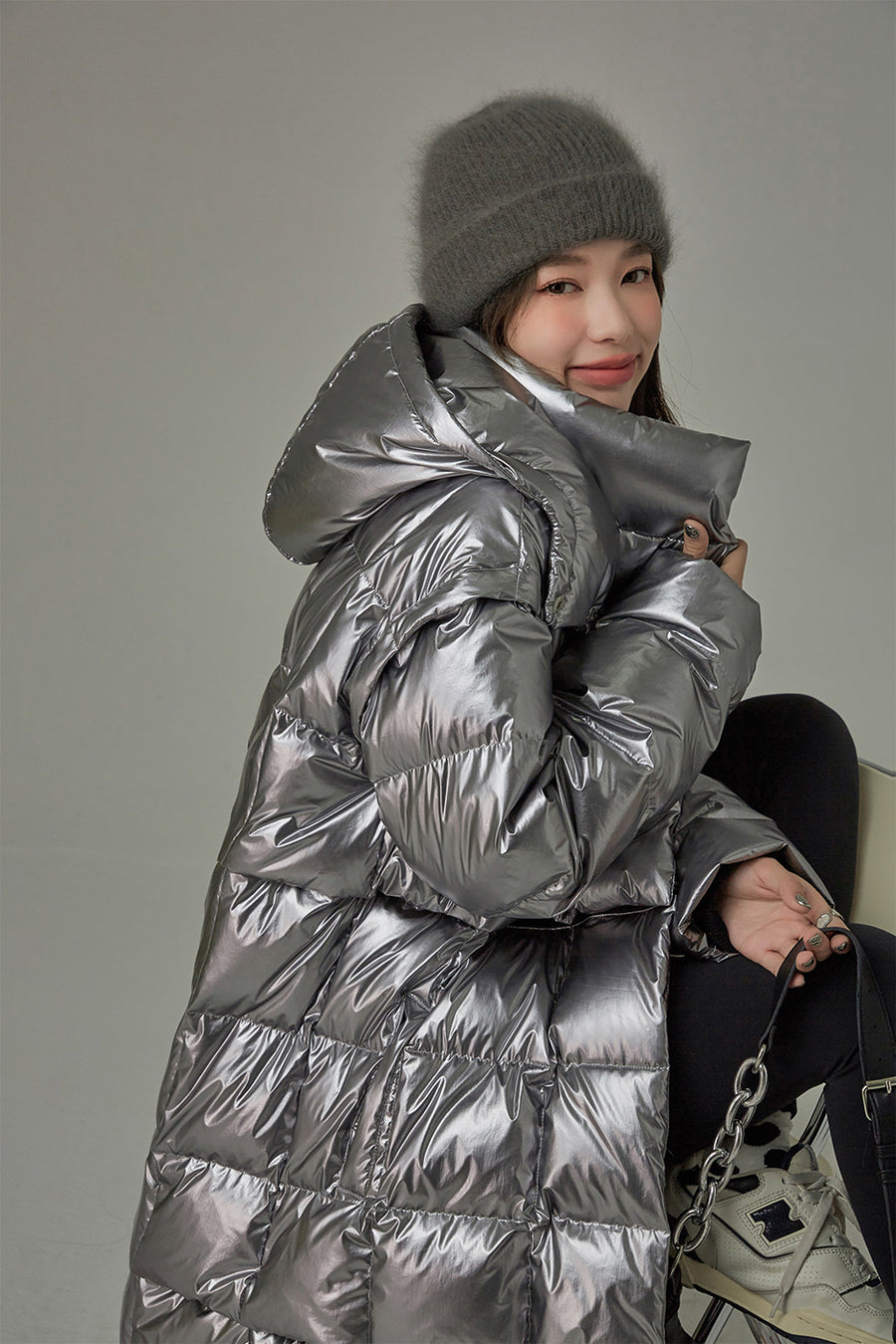 CHUU Metallic Vibration Padded Vest