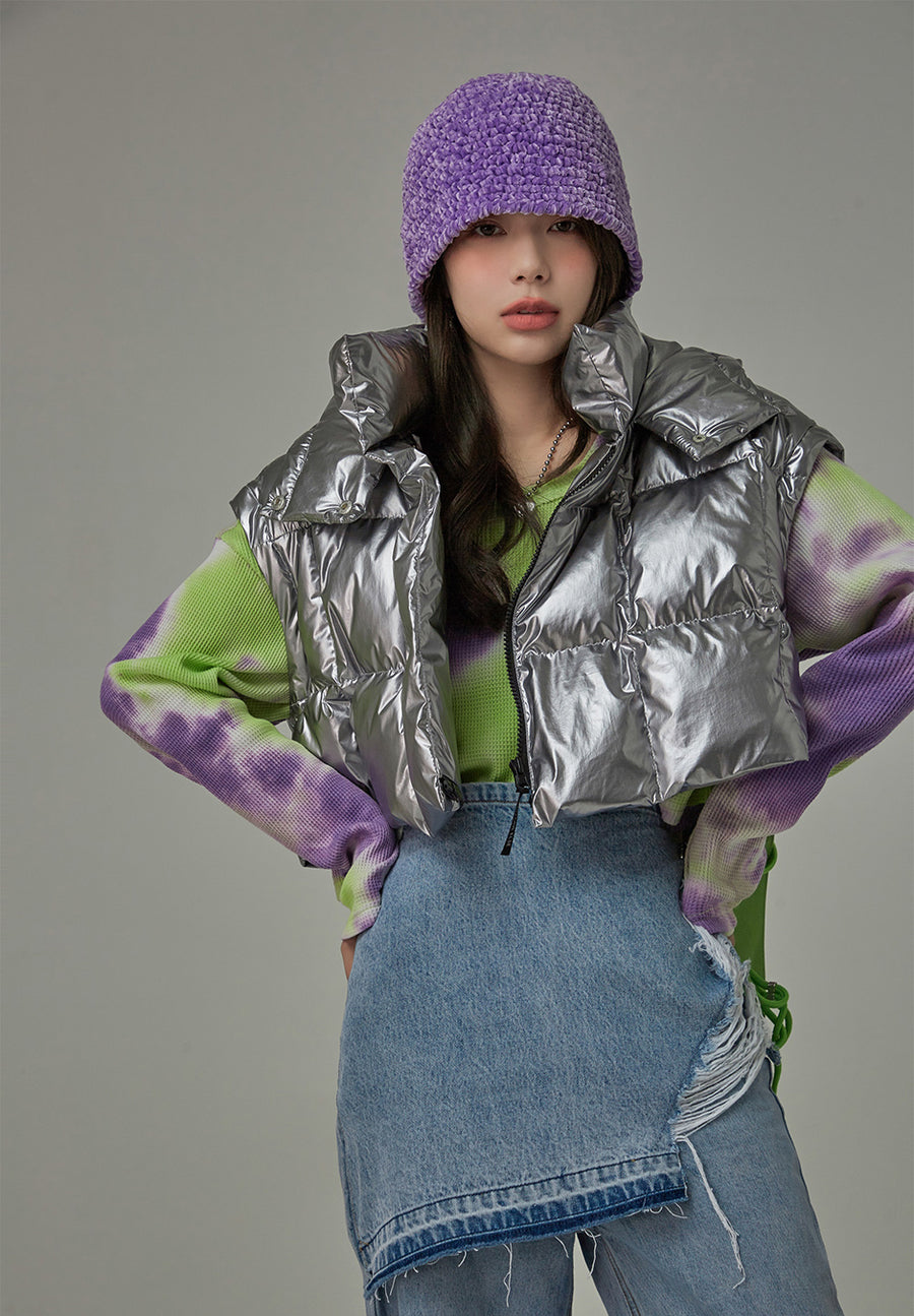 CHUU Metallic Vibration Padded Vest