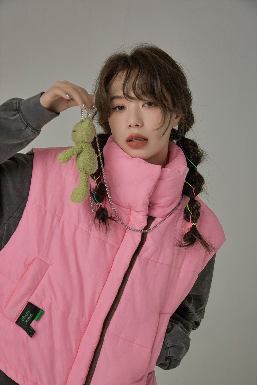 CHUU Pretty Pinky Winter Padded Vest