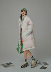 Pastel Clouds Long Padded Coat