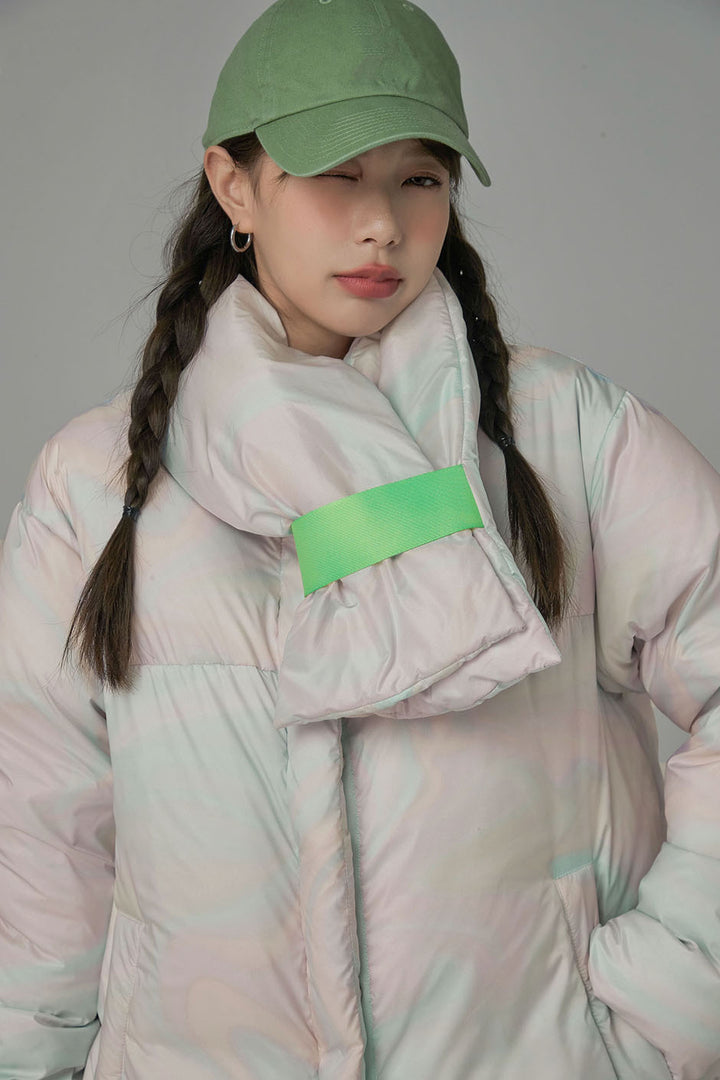 Pastel Clouds Long Padded Coat