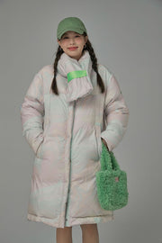 Pastel Clouds Long Padded Coat