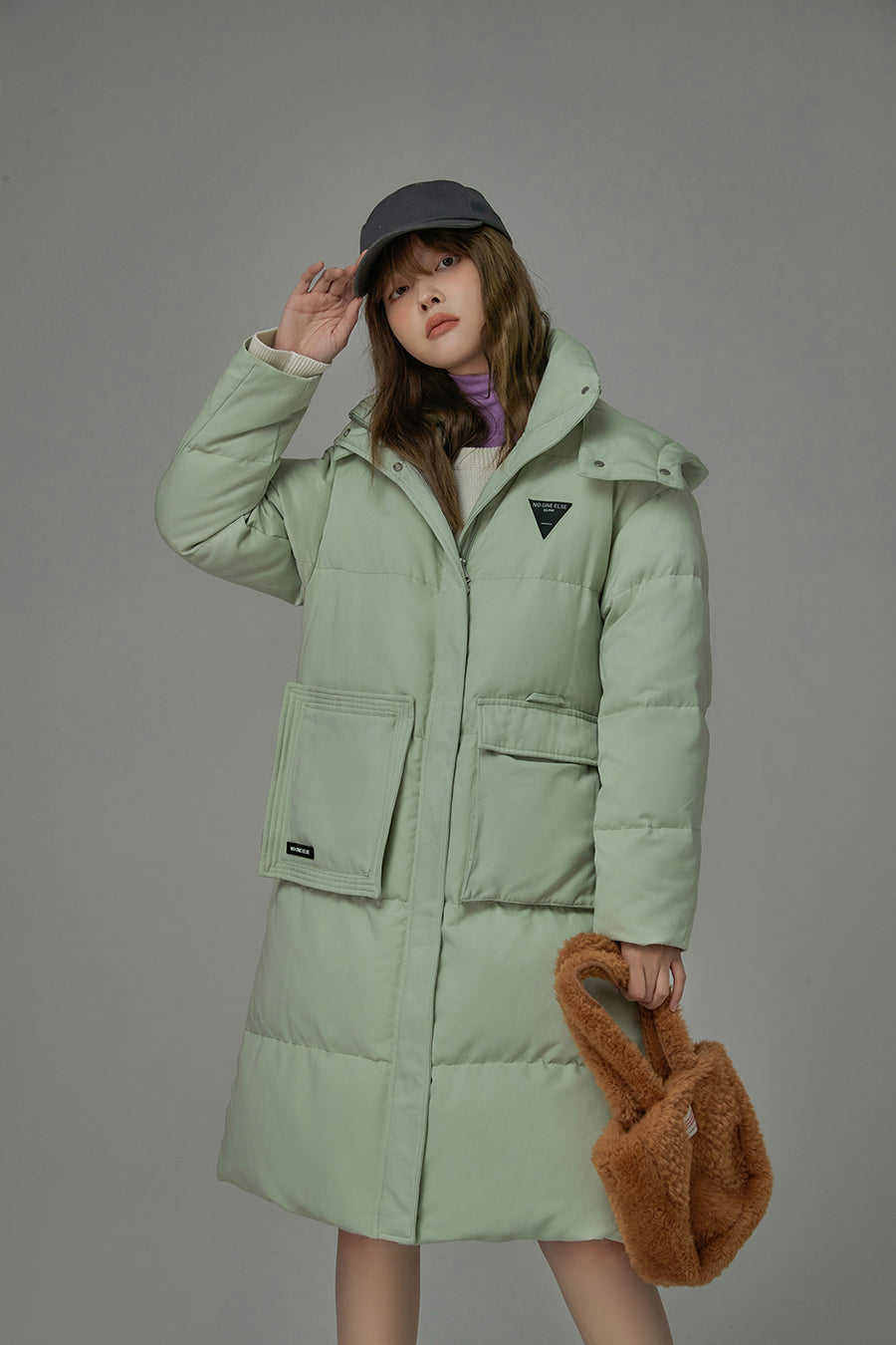 CHUU Sharing Passion Long Padded Coat