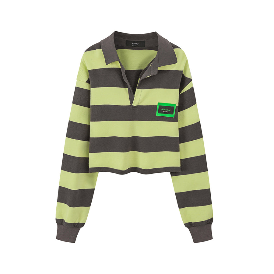 CHUU Here We Go Again Stripes Sweatshirt
