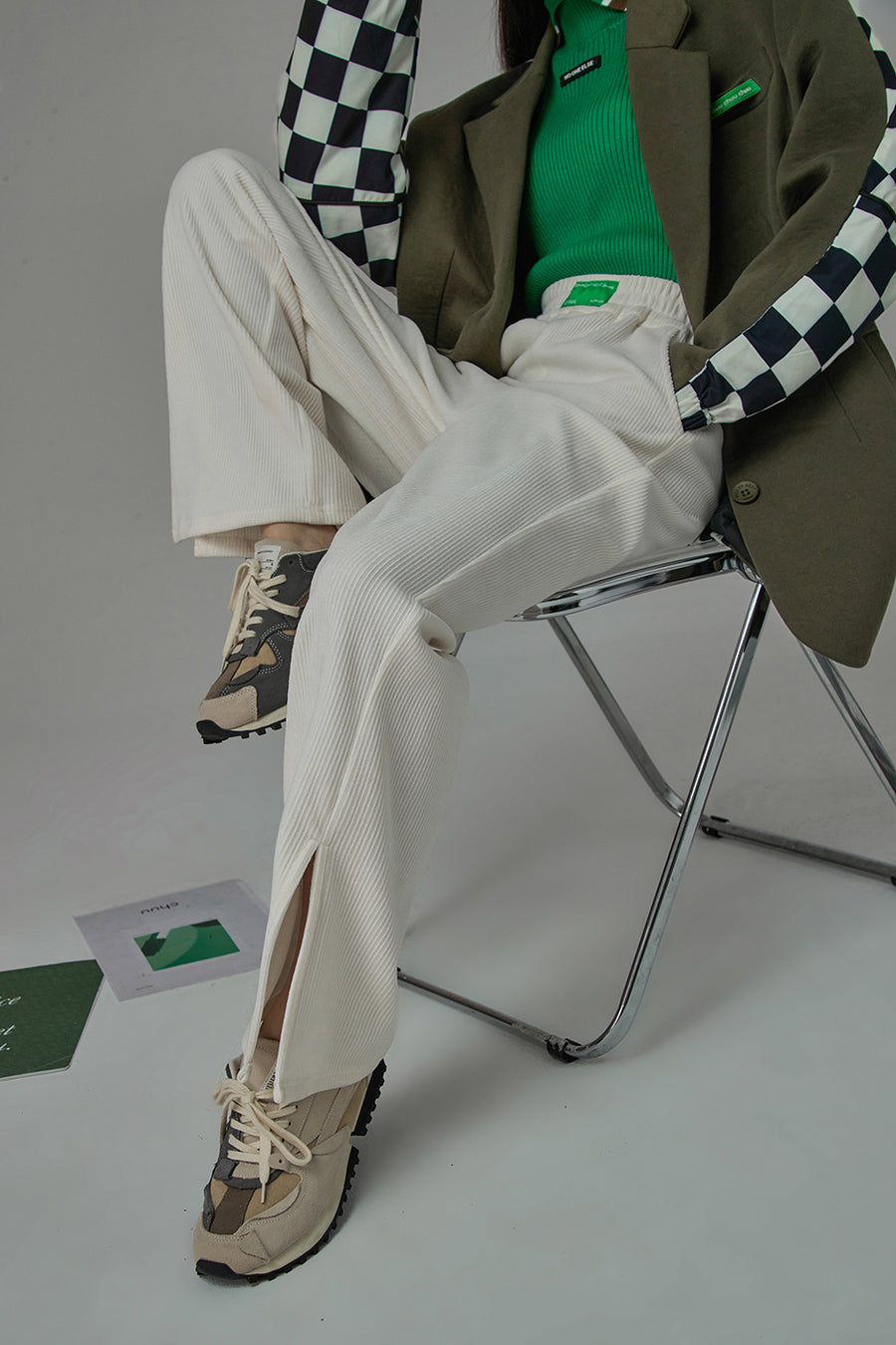 CHUU Some Expectations Ribbed Pants