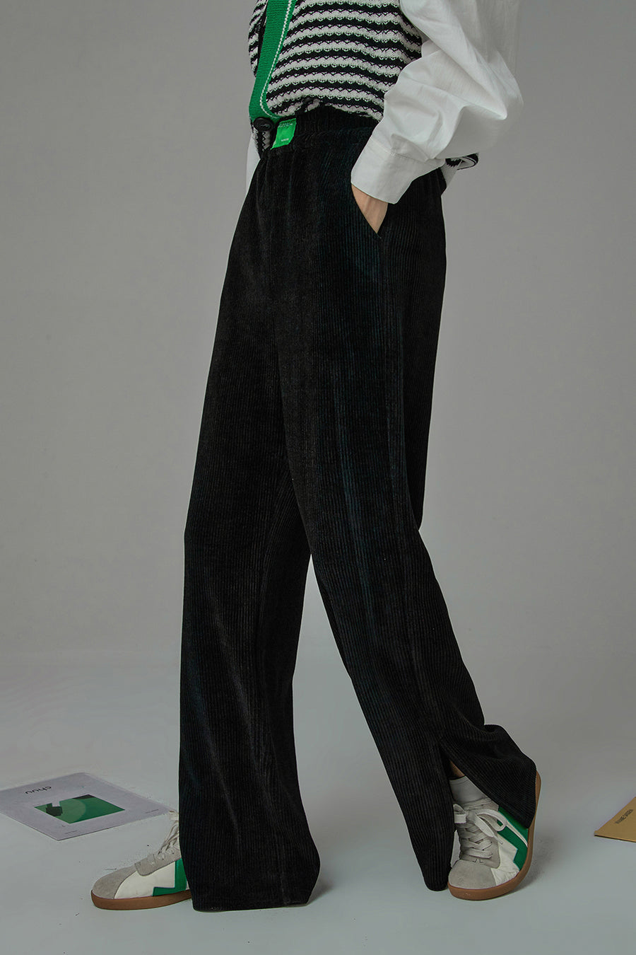 CHUU Some Expectations Ribbed Pants