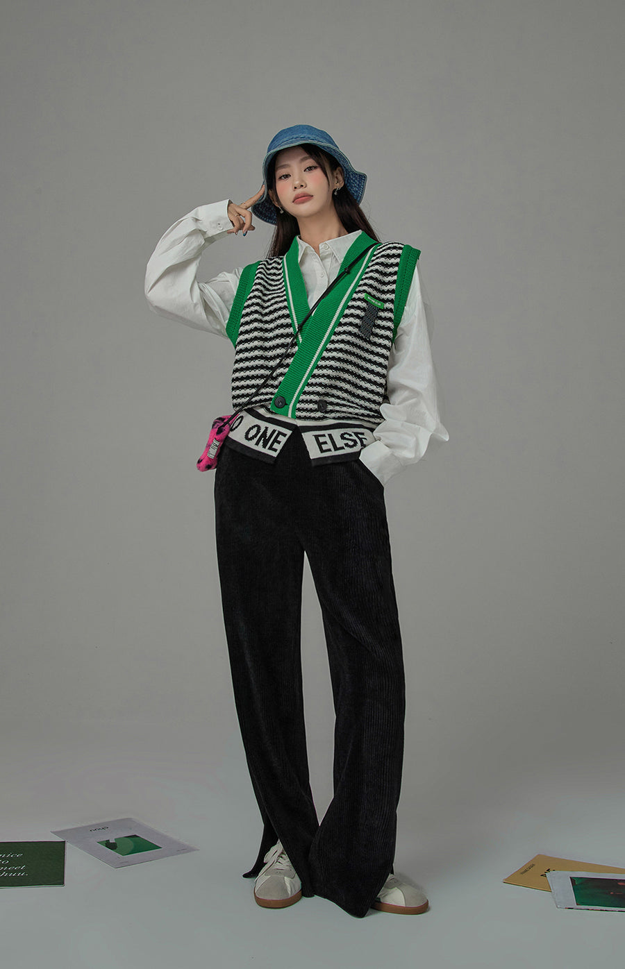 CHUU Some Expectations Ribbed Pants