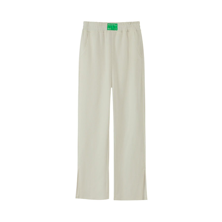 CHUU Some Expectations Ribbed Pants