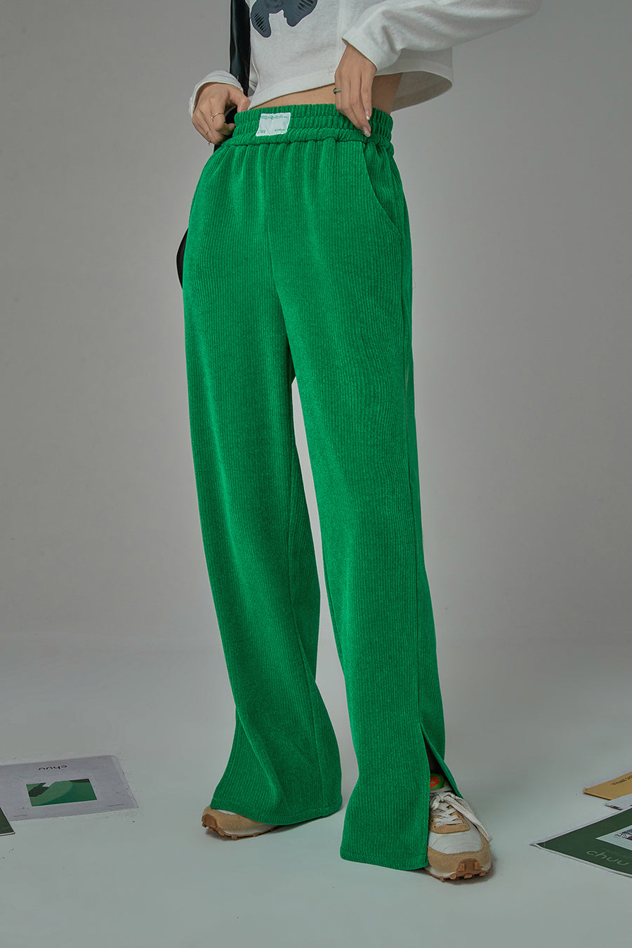 CHUU Some Expectations Ribbed Pants