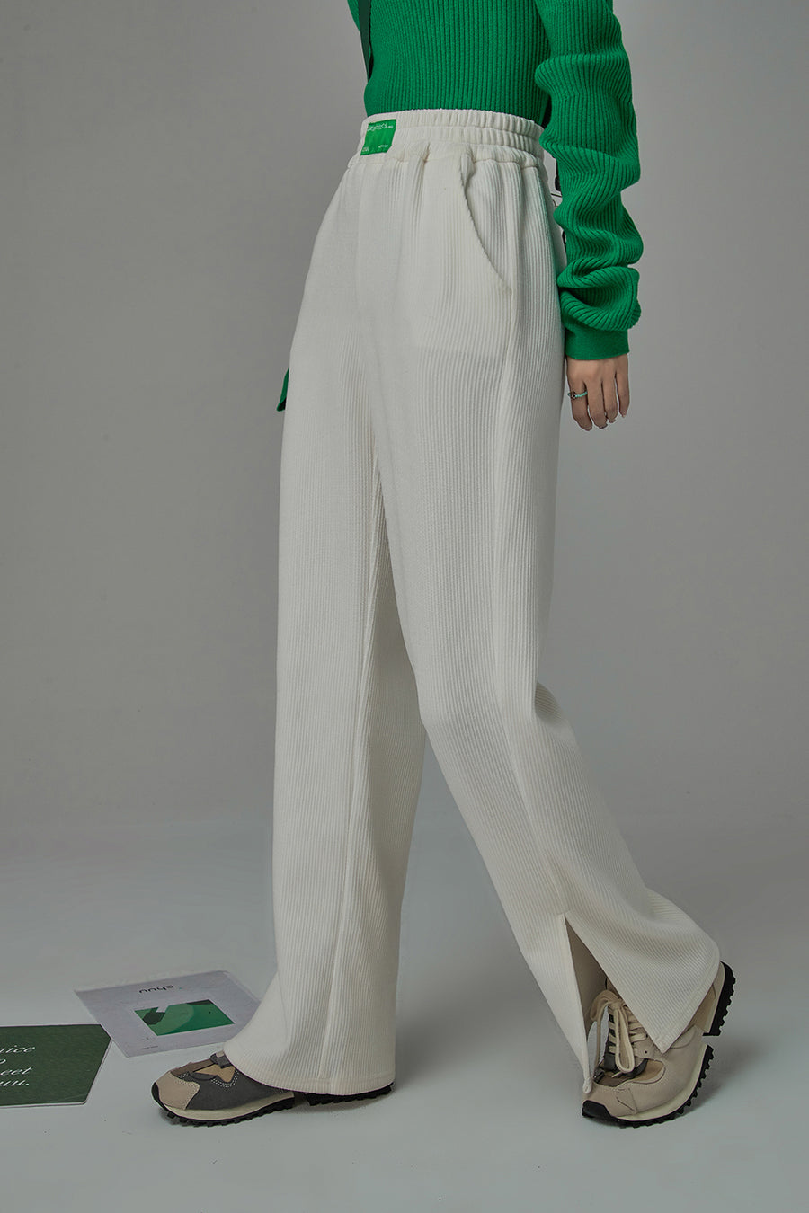 CHUU Some Expectations Ribbed Pants