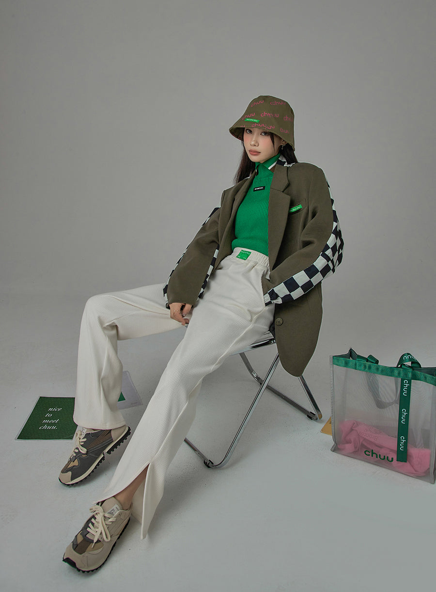 CHUU Some Expectations Ribbed Pants