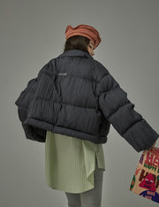 Pastel Digression Wrinkled Padded Jacket