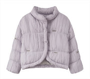 Pastel Digression Wrinkled Padded Jacket