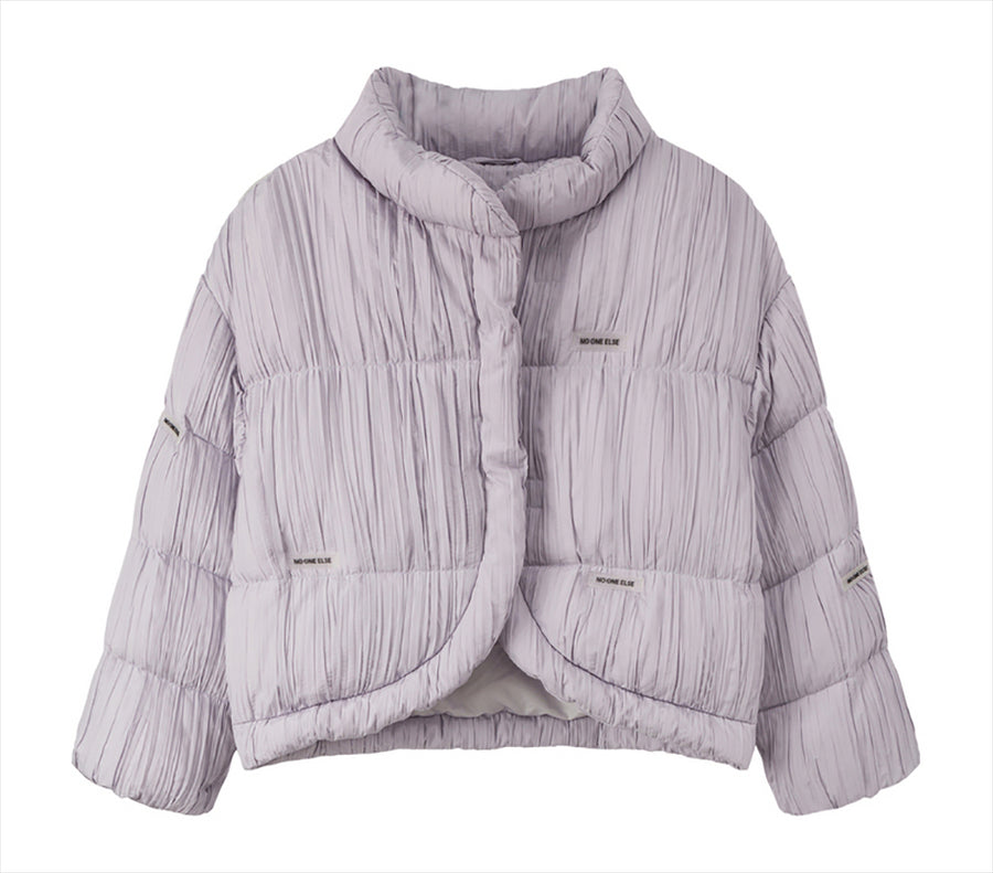 CHUU Pastel Digression Wrinkled Padded Jacket