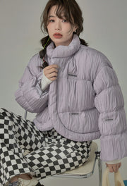 Pastel Digression Wrinkled Padded Jacket