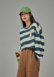 Never Without You Stripes Boxy Sweatshirt