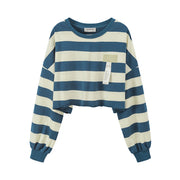 Never Without You Stripes Boxy Sweatshirt