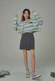 Never Without You Stripes Boxy Sweatshirt