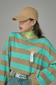 Never Without You Stripes Boxy Sweatshirt