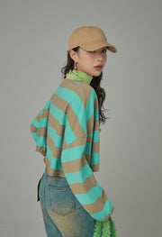 Never Without You Stripes Boxy Sweatshirt