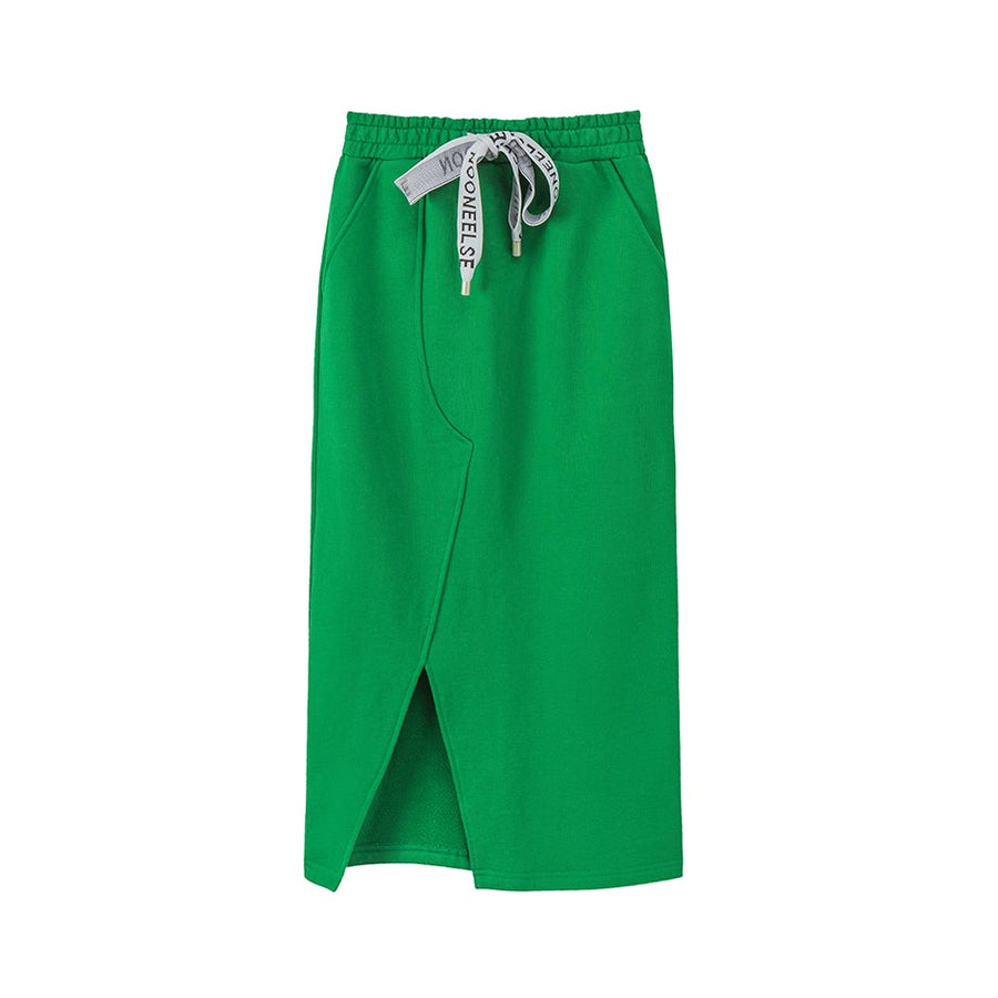 CHUU Stop The Rewind Slit Long Skirt