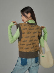 Embrace The Concept Lettering Knit Vest