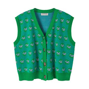 So Much More Patterned Knit Vest