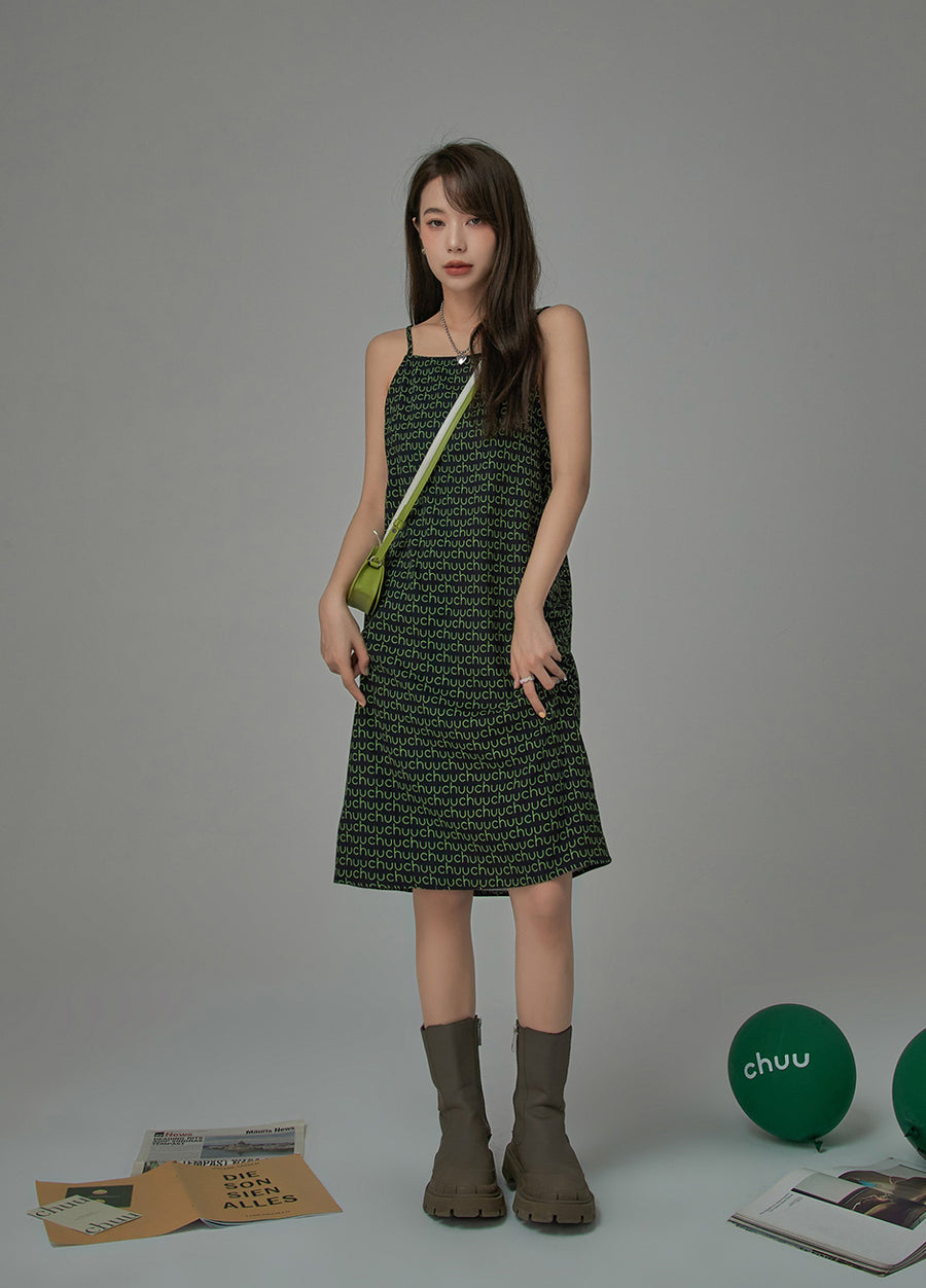 CHUU Timeless Cool Card Slip Dress